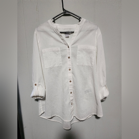 Chico's Tops - Chicos Gorgeous White Button Up Top